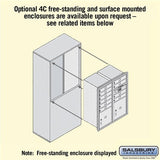 10 Door High Recessed Mounted 4C Horizontal Mailbox with Parcel Lockers - Bronze - Private Access