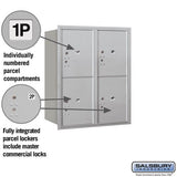 10-Door High Recessed Mounted Parcel Locker with Rear Loading