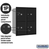 10-Door High Recessed Mounted Parcel Locker with Private Access - Rear Loading