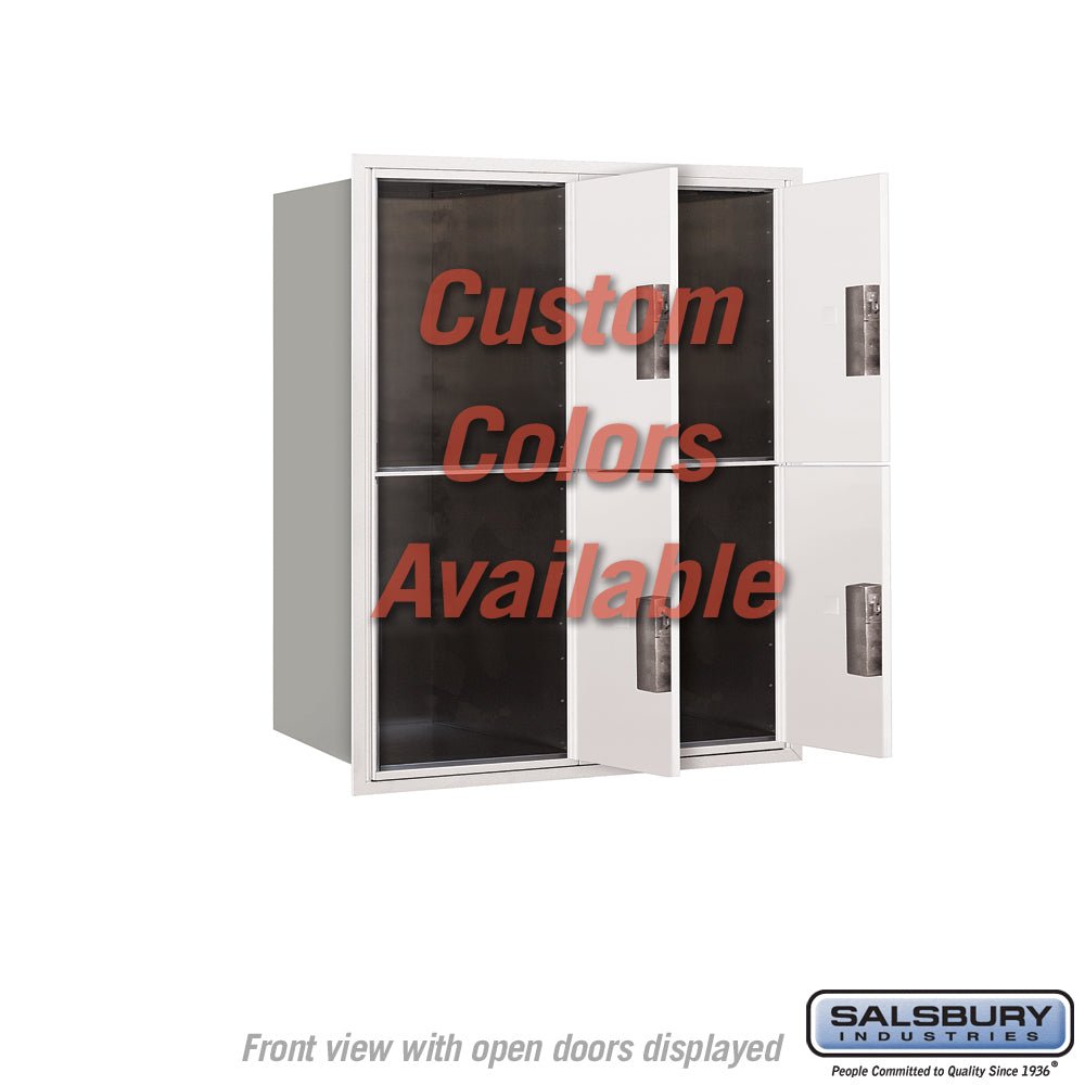 Recessed Mounted 4C Horizontal Mailbox - 10 Door High Unit with Parcel Lockers