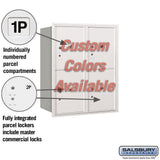 Recessed Mounted 4C Horizontal Mailbox with Master Locks - Double Column, Rear Loading