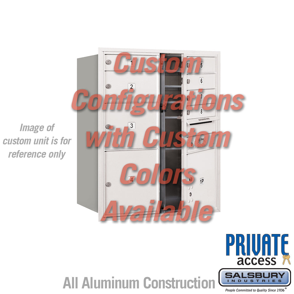 Recessed Mounted 4C Horizontal Mailbox - 10 Door High Unit - Double Column - Custom Color - Front Loading - Private Access