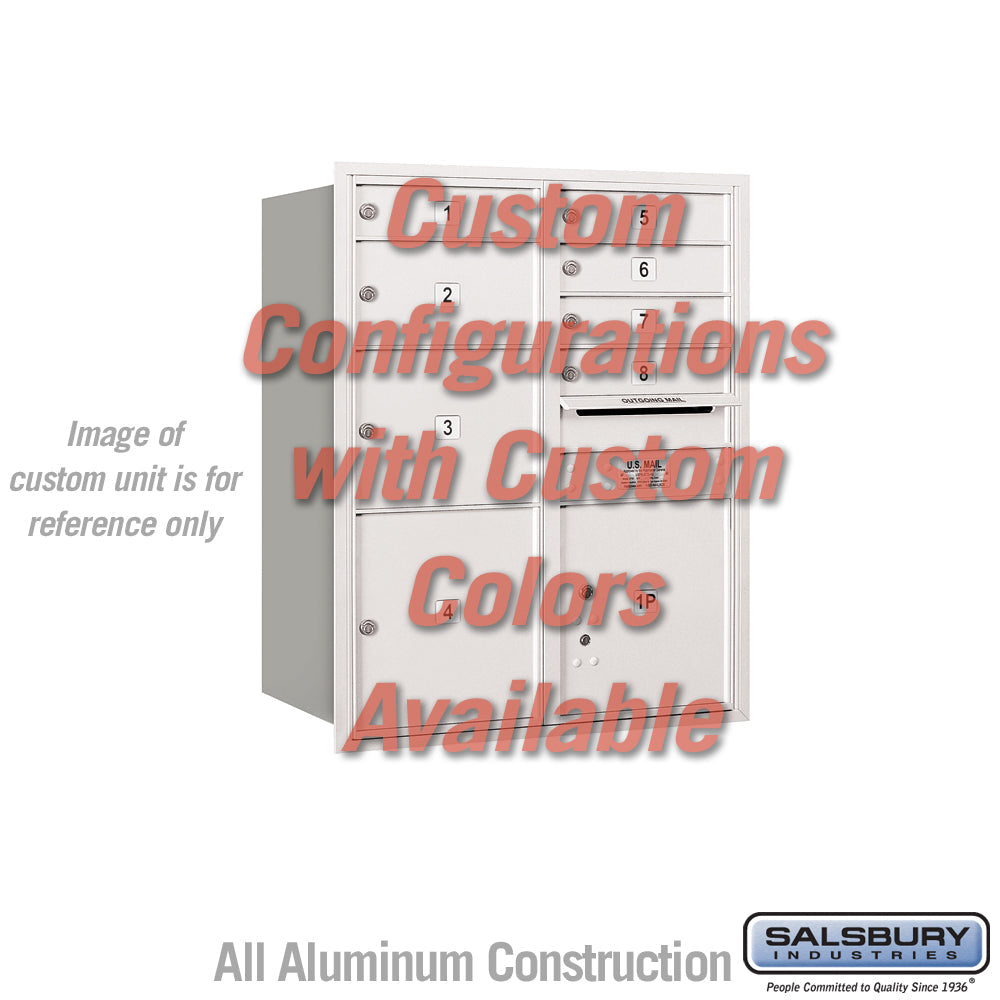 Recessed Mounted 4C Horizontal Mailbox - 10 Door High Unit - Double Column - Rear Loading - USPS Access