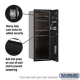 10 Door High Recessed Mounted Mailbox with Parcel Locker - Black