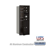 10 Door High Recessed Mounted 4C Horizontal Mailbox with Parcel Locker - Black