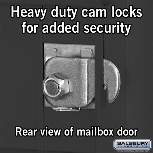 10 Door High Recessed Mounted 4C Horizontal Mailbox with Parcel Locker - Black, Rear Loading