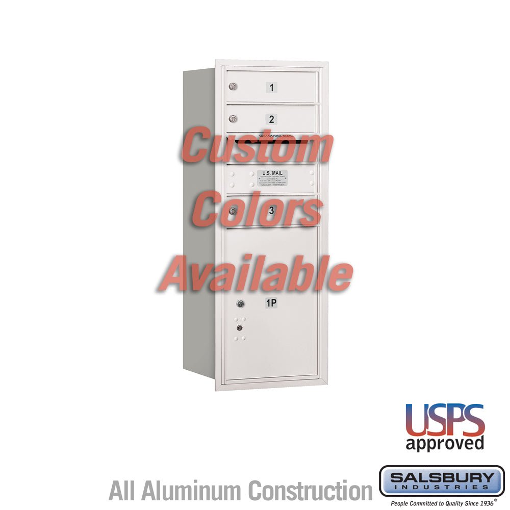 Recessed Mounted 4C Horizontal Mailbox - 10 Door High Unit with Parcel Locker