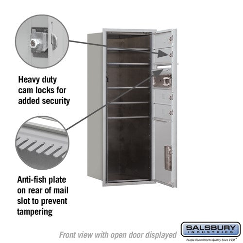 10 Door High Recessed Mounted 4C Horizontal Mailbox with Parcel Locker - Front Loading