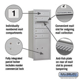 10 Door High Recessed Mounted 4C Horizontal Mailbox with Parcel Locker - Rear Loading