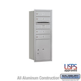 Salsbury 3700 Horizontal Series 4-Compartment Recessed Mount Mailbox