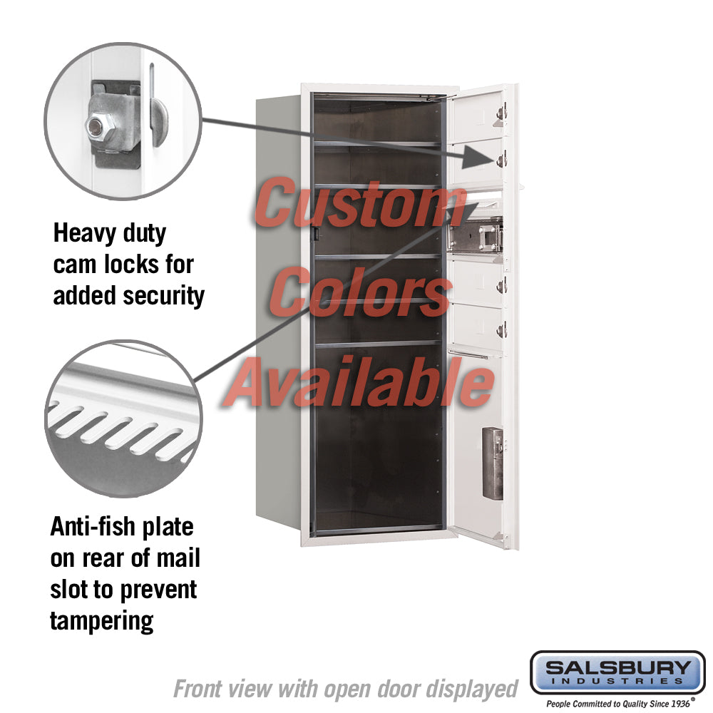 Recessed Mounted 4C Horizontal Mailbox - 10 Door High Unit with Parcel Locker