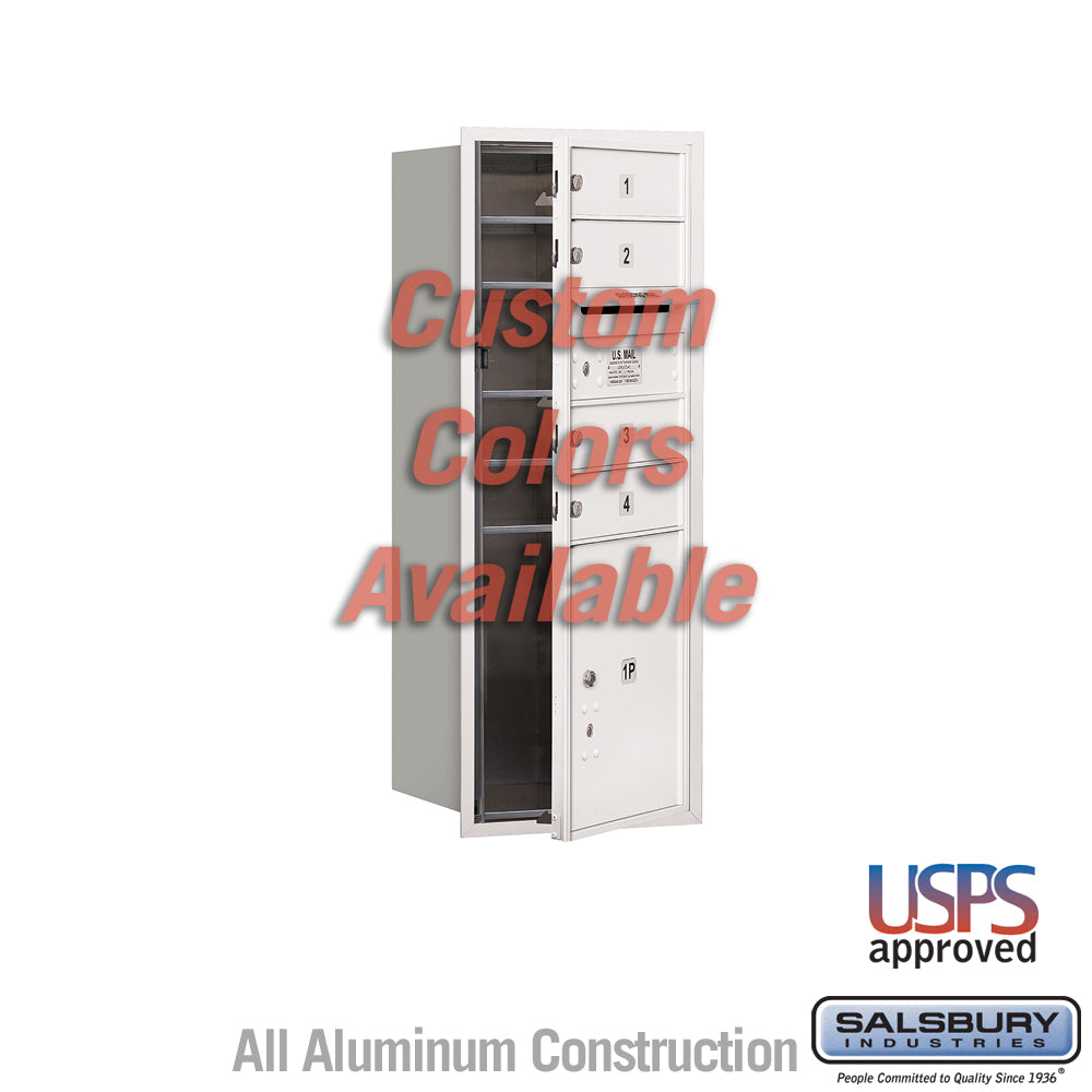 Recessed Mounted 4C Horizontal Mailbox - 10 Door High Unit with Parcel Locker