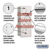 Recessed Mounted 4C Horizontal Mailbox with Master Commercial Lock - 10 Door High Unit - Rear Loading - Private Access