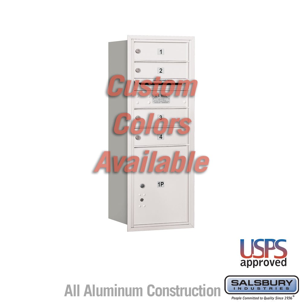 Recessed Mounted 4C Horizontal Mailbox - 10 Door High Unit with Parcel Locker