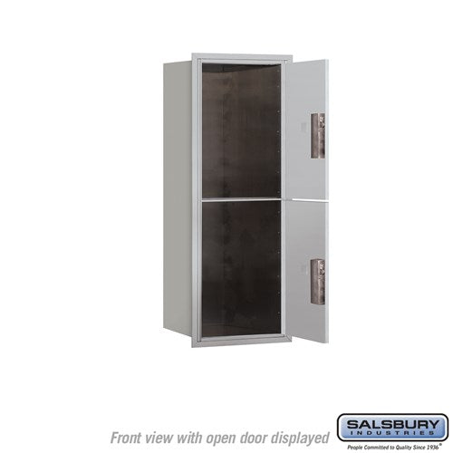 10 Door High Recessed Mounted Parcel Locker with 2 Parcel Compartments - Front Loading