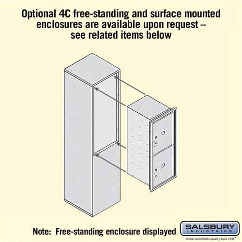 10 Door High Recessed Mounted Parcel Locker with USPS Access