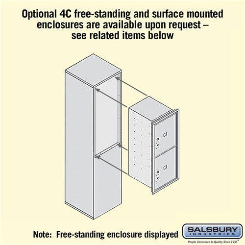 10 Door High Recessed Mounted Parcel Locker with USPS Access