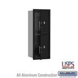 10 Door High Recessed Mounted 4C Horizontal Parcel Locker with 2 Parcel Lockers in Black - USPS Access
