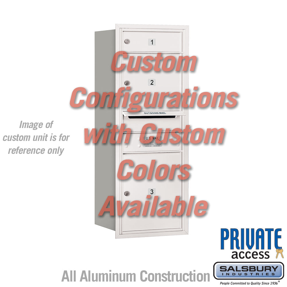 Recessed Mounted 4C Horizontal Mailbox - 10 Door High Unit - Rear Loading - Private Access