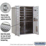 11-Door High Recessed Mounted 4C Horizontal Mailbox with Parcel Lockers - Front Loading