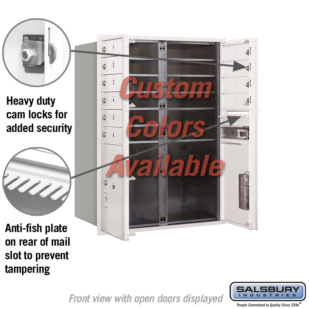 Recessed Mounted 4C Horizontal Mailbox - 11 Door High Unit - Double Column - Custom Color - Front Loading - Private Access