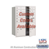 Recessed Mounted 4C Horizontal Mailbox - 11 Door High Unit with Parcel Lockers