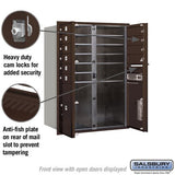 11-Door High Recessed Mounted 4C Horizontal Mailbox with Parcel Lockers in Bronze - USPS Approved