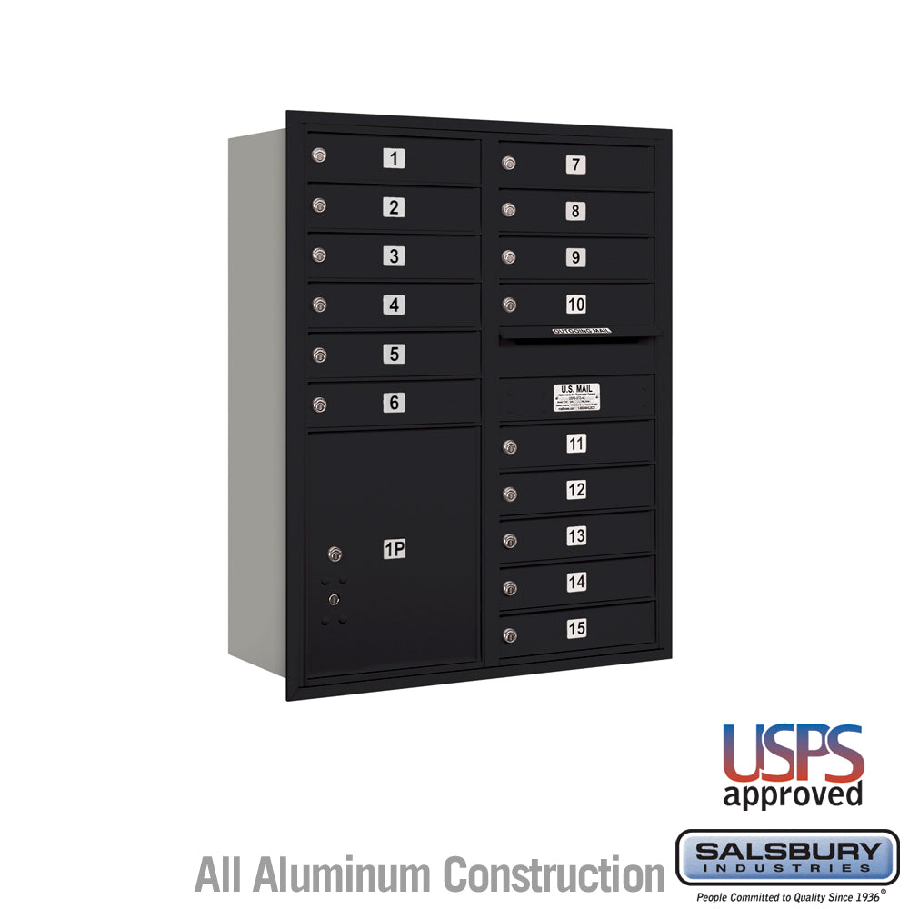 11-Door High Recessed Mounted Parcel Locker with Private Access - Rear Loading
