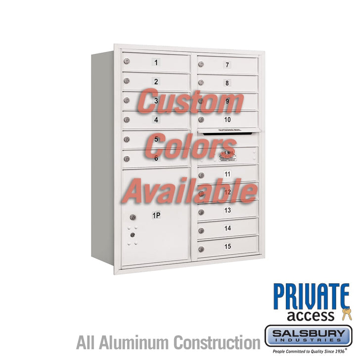 Recessed Mounted 4C Horizontal Mailbox - 11 Door High Unit - Double Column - Rear Loading - Private Access