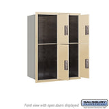 11-Door Recessed Parcel Locker with USPS Access - Sandstone