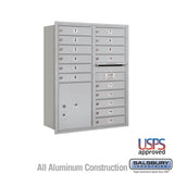 11 Door High Recessed Mounted 4C Horizontal Mailbox with Parcel Locker - Rear Loading