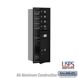 11-Door High Recessed Mounted 4C Horizontal Mailbox with Parcel Locker - Black