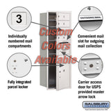 Recessed Mounted 4C Horizontal Mailbox - 11 Door High Unit with Parcel Locker