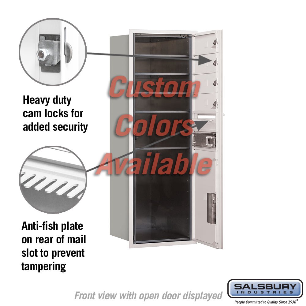 Recessed Mounted 4C Horizontal Mailbox - 11 Door High Unit with Parcel Locker