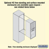 Recessed Mounted 4C Horizontal Mailbox - 11 Door High Unit with Parcel Locker