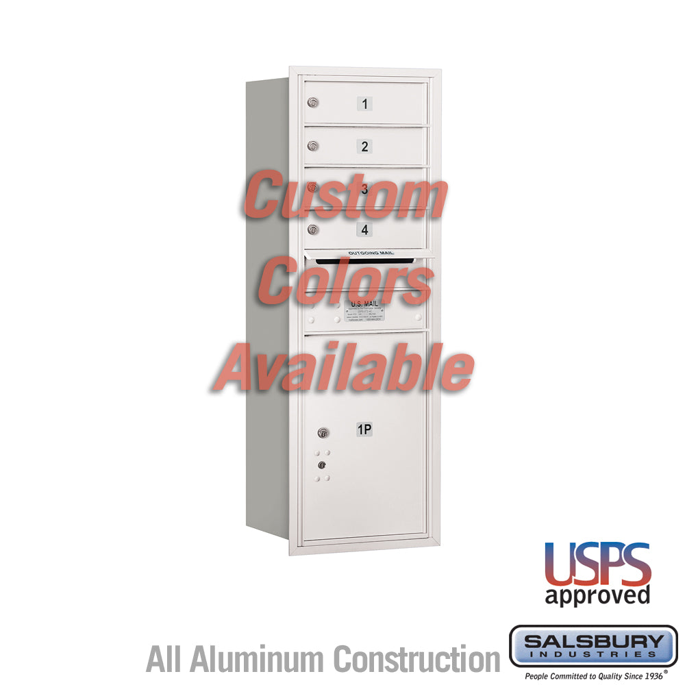 Recessed Mounted 4C Horizontal Mailbox - 11 Door High Unit with Parcel Locker