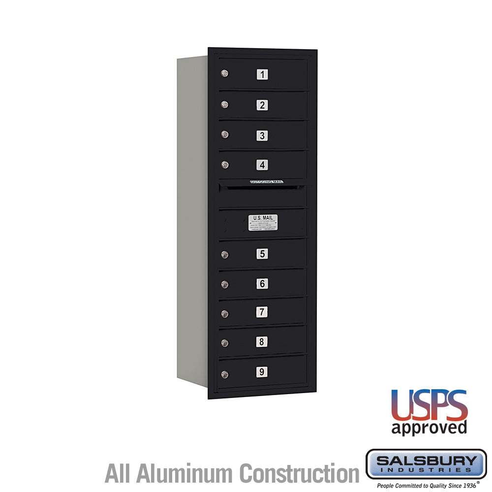 11 Door High Recessed Mounted 4C Horizontal Mailbox with USPS Access - Rear Loading