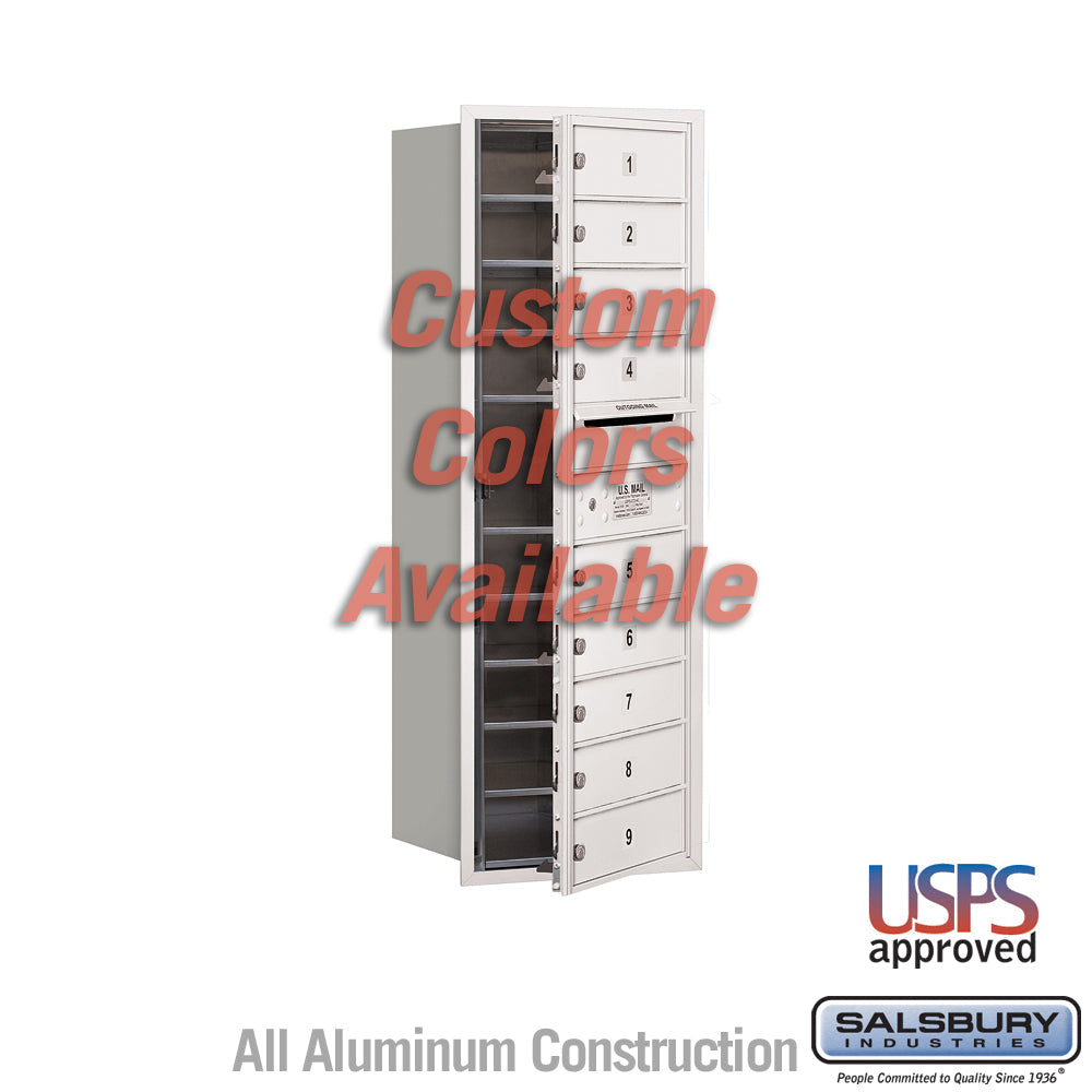 11 Door High Recessed Mounted 4C Horizontal Mailbox with USPS Access - Front Loading