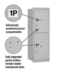 11-Door Recessed Mounted Parcel Locker with 2 Parcel Compartments - Rear Loading
