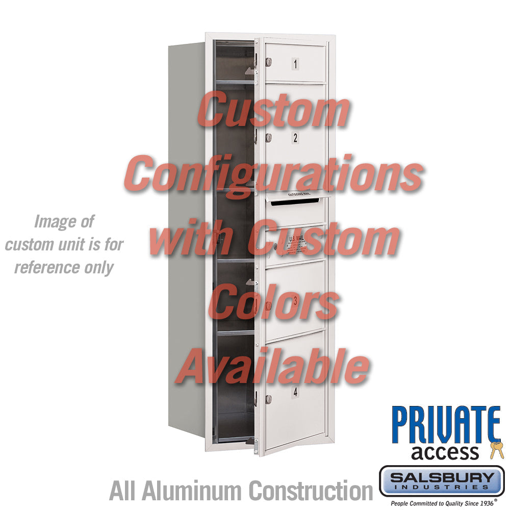 Recessed Mounted 4C Horizontal Mailbox - 11 Door High Unit - Custom Color - Front Loading - Private Access