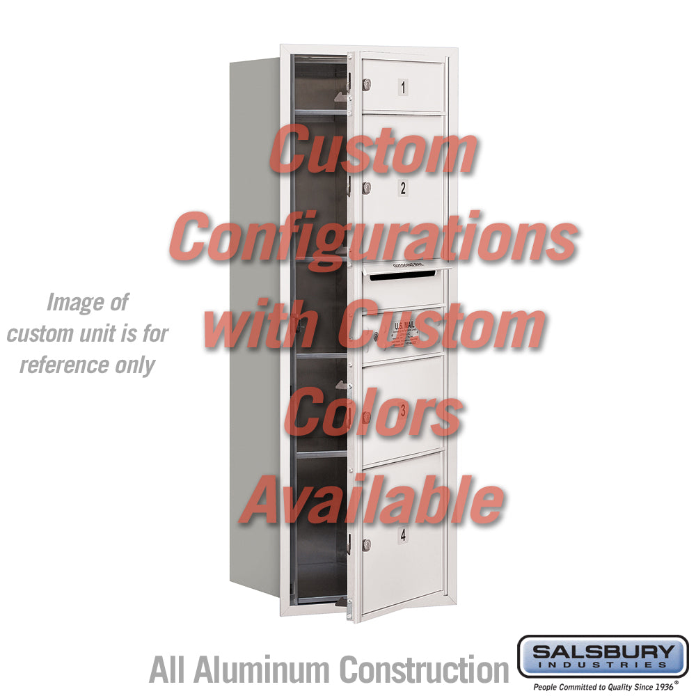 Recessed Mounted 4C Horizontal Mailbox - 11 Door High Unit - Single Column - Custom Color - Front Loading - USPS Access