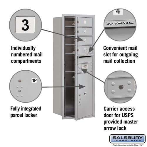 11-Door Recessed Mounted Mailbox with Parcel Locker and USPS Access