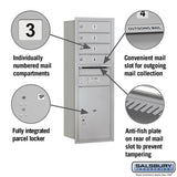 11 Door High Recessed Mounted 4C Horizontal Mailbox with Parcel Locker - Rear Loading