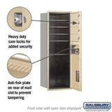 11 Door High Recessed Mounted 4C Horizontal Mailbox with Parcel Locker - Sandstone - Private Access