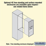 11 Door High Recessed Mounted 4C Horizontal Mailbox with Parcel Locker - Sandstone - Private Access