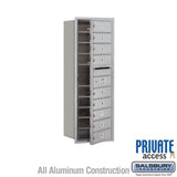 11 Door High Recessed Mounted 4C Horizontal Mailbox with Private Access - Front Loading