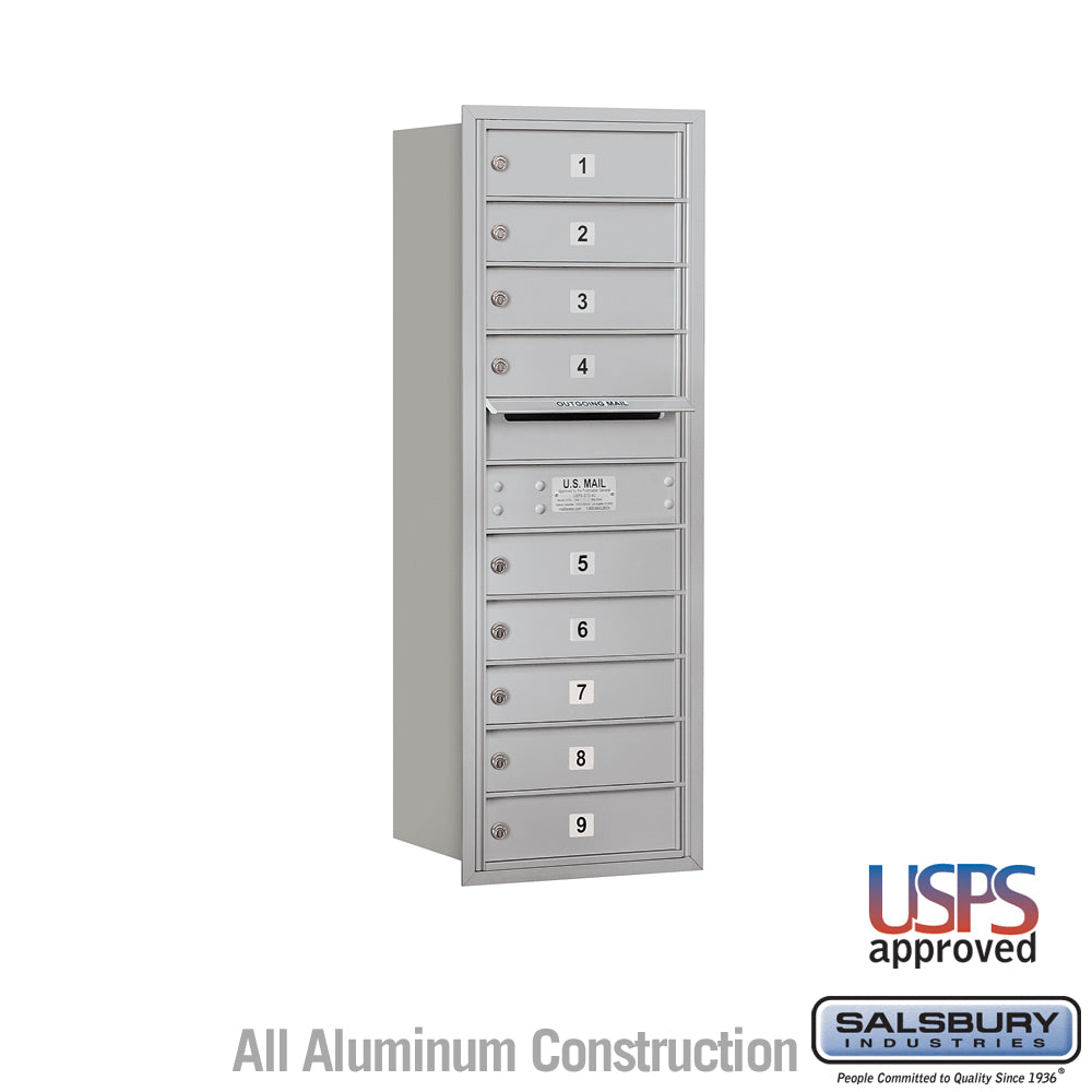 11 Door High Recessed Mounted 4C Horizontal Mailbox with Rear Loading Access