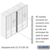 Recessed Mounted 4C Horizontal Mailbox Connector Kit for 15-Door High Units
