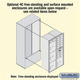Maximum Height Recessed Mounted 4C Horizontal Mailbox with 10 Doors and 4 Parcel Lockers - Front Loading