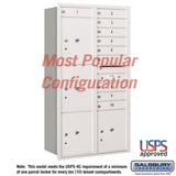 Recessed Mounted 4C Horizontal Mailbox with Master Commercial Locks - Maximum Height Unit - Double Column - Custom Color